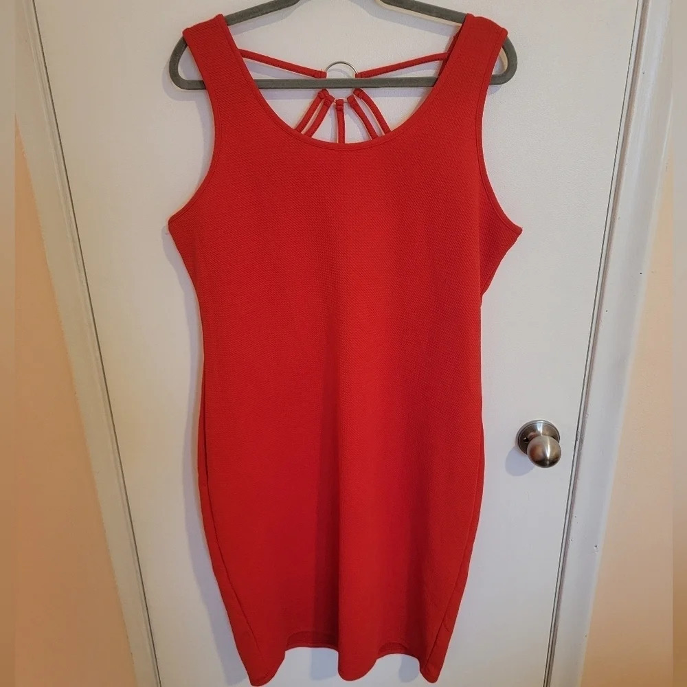 Absolutely Love It Sheath Dress Womens 1X Red weddingguestdress Lady In Red NWT